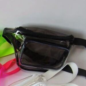 New Clear BLACK Only Fanny Pack Stadium Ready Women’s Belt Bag Adjustable Waist